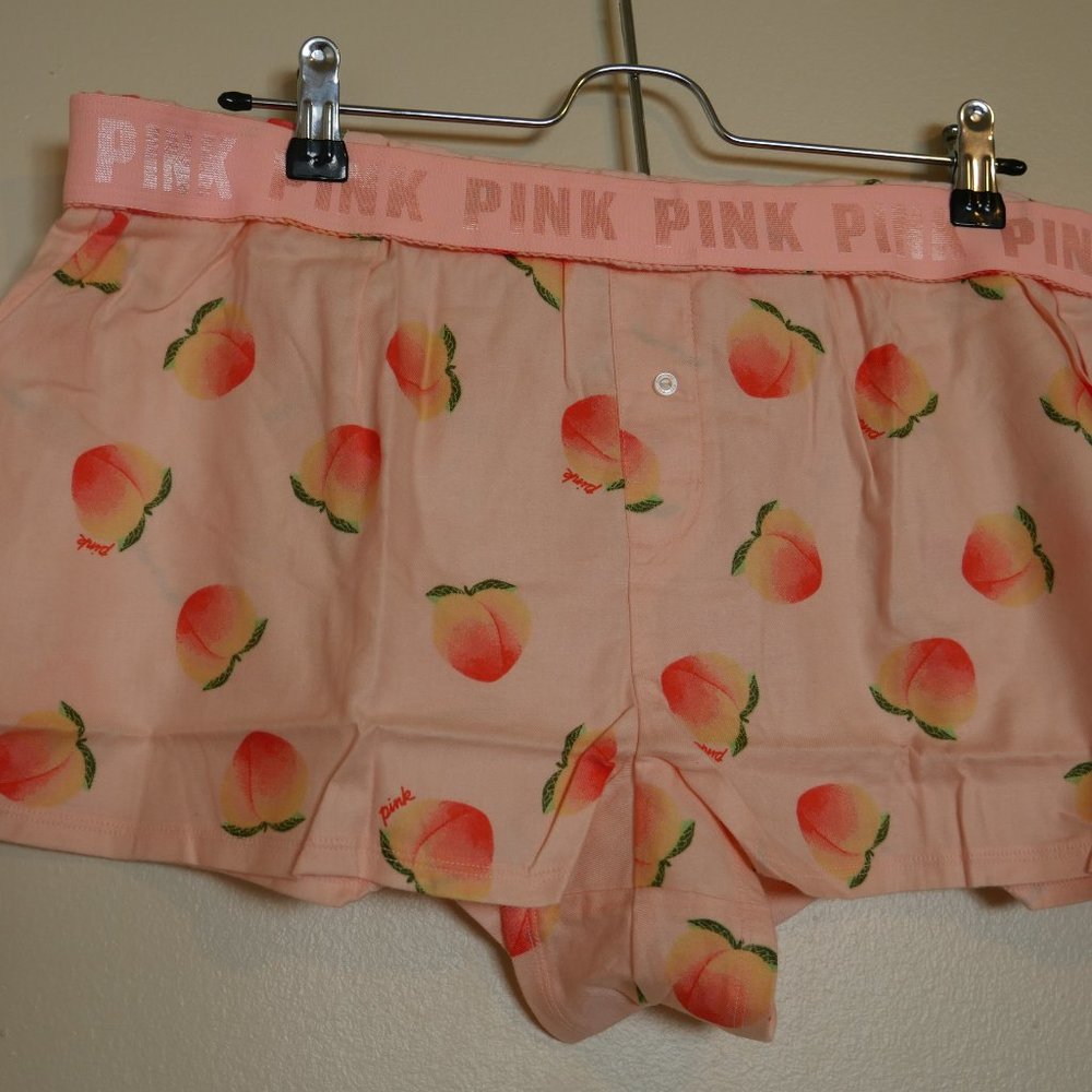 VS PINK Sleep Boxy Shorts Peach - LG NWT